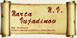 Marta Vujadinov vizit kartica